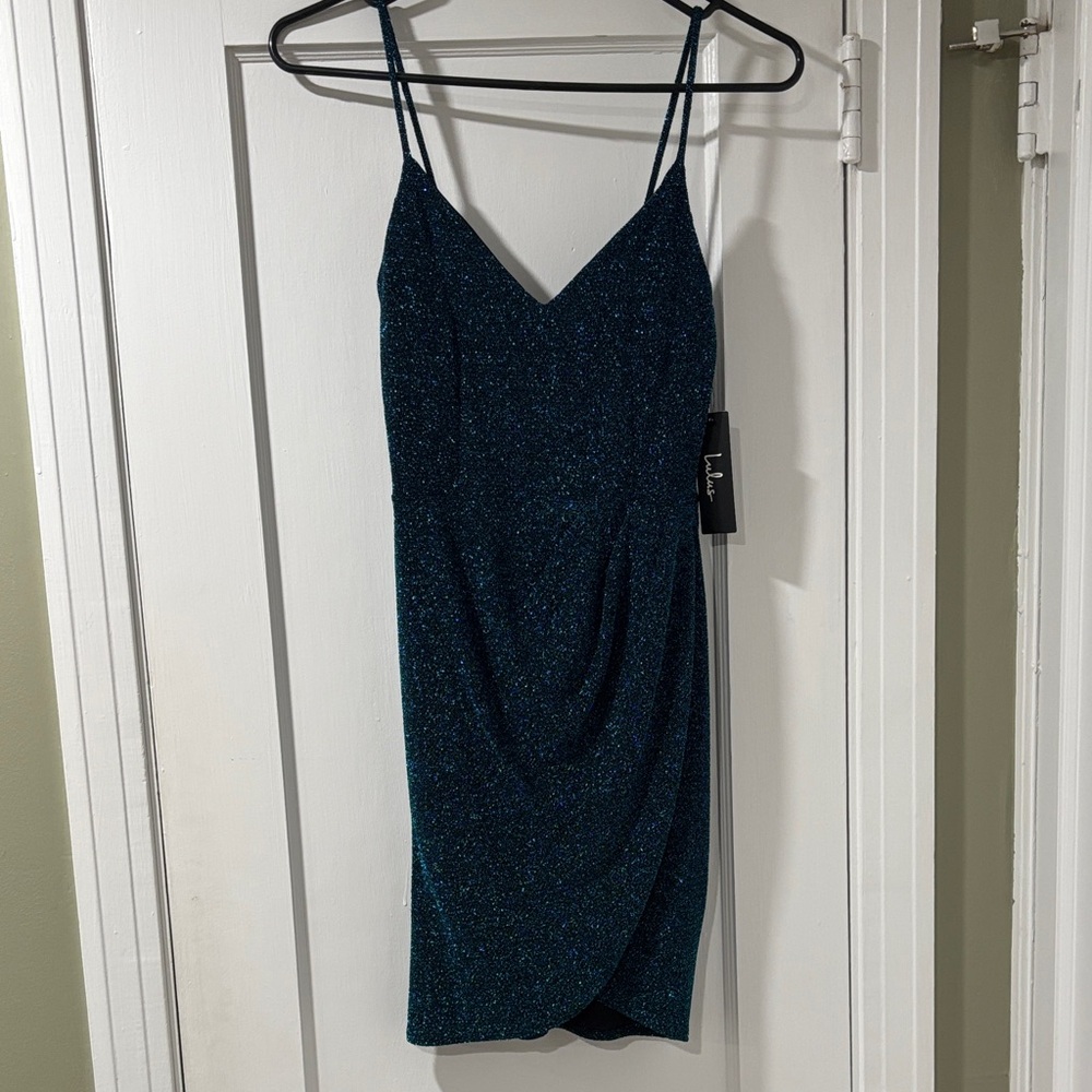Lulu's Sparkling Teal Mini Dress
